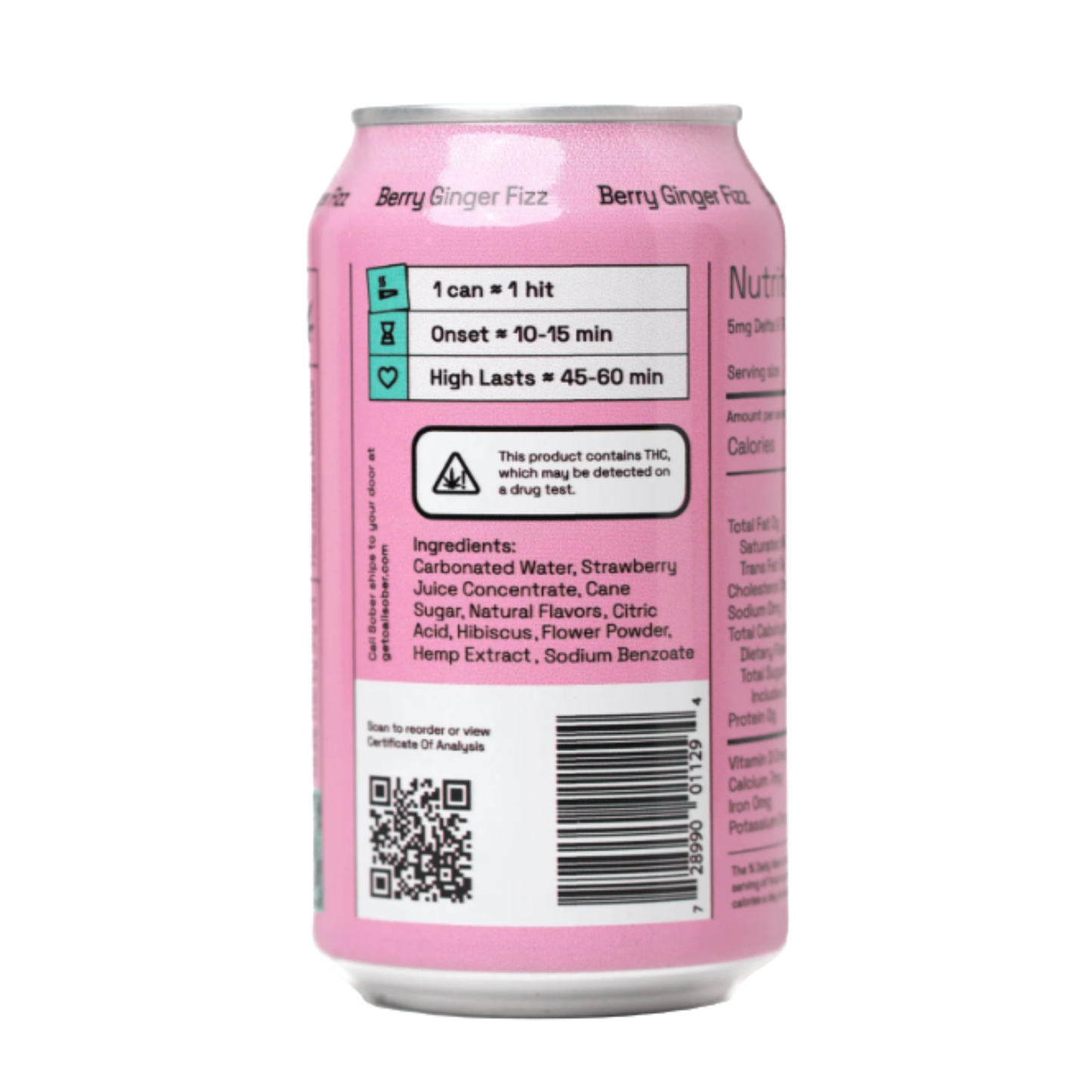 Cali Sober Berry Ginger Fizz