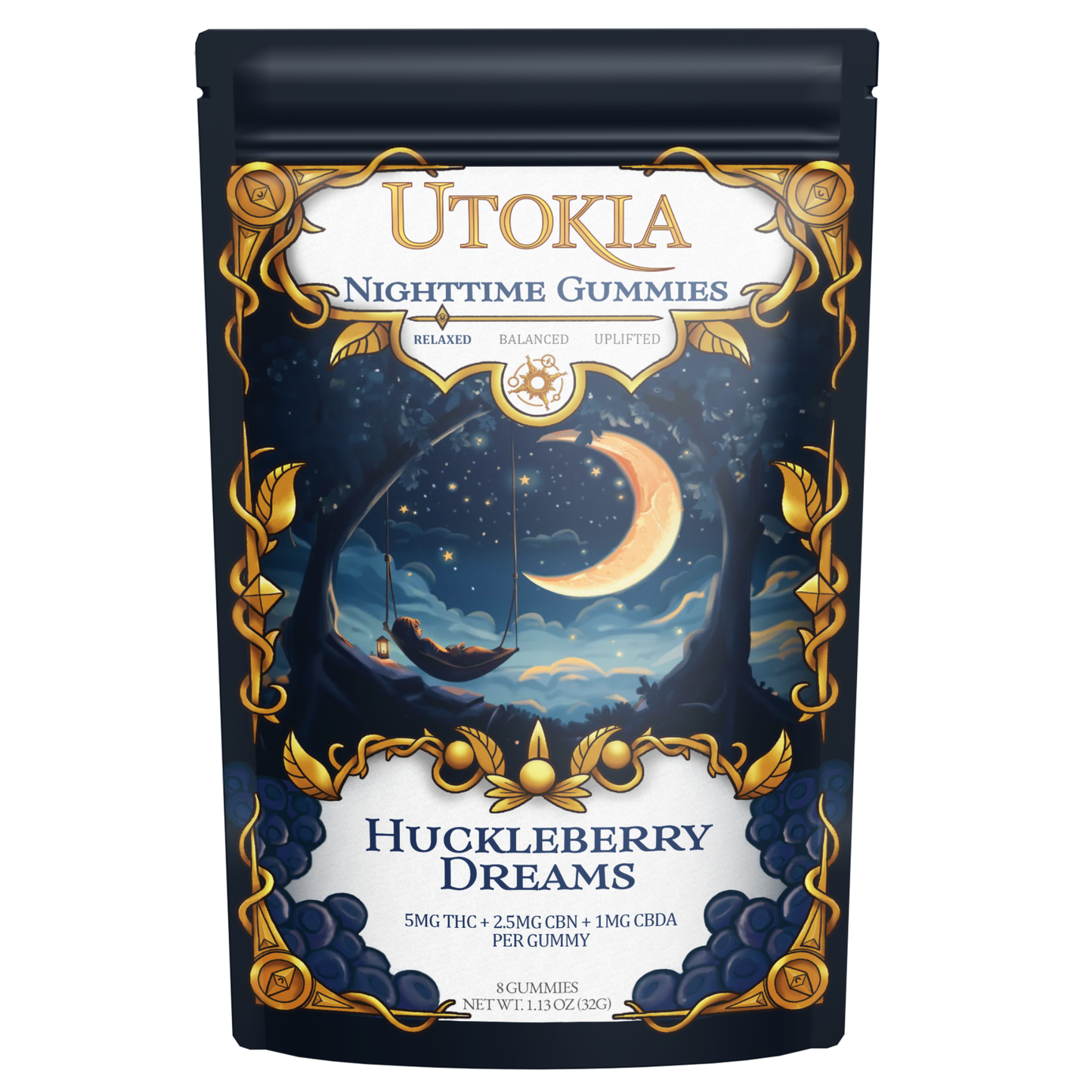 Utokia Microdose Nighttime Gummies — Huckleberry